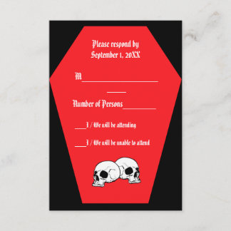 Coffin Ebony III (Ruby) Tarjeta RSVP - LND