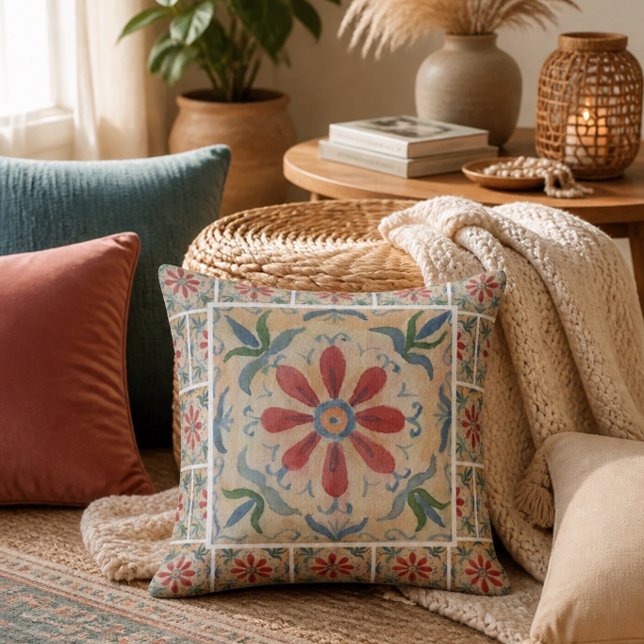 Cofre Decorativo Boho (Floral) Almohada (Subido por el creador)