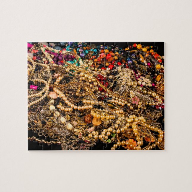 Cofre del tesoro de la joyería rompecabezas de 110 (Horizontal)
