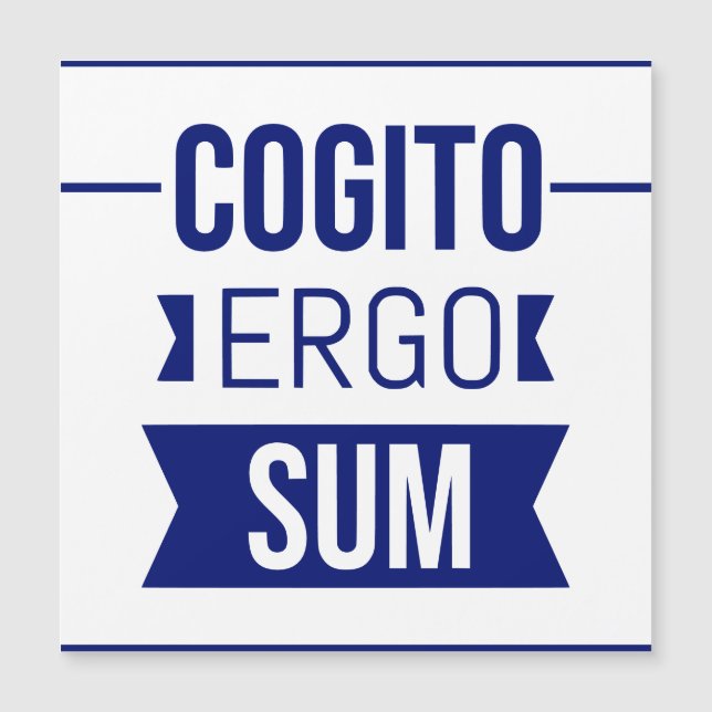 Cogito ergo sum - frase latina (Anverso)