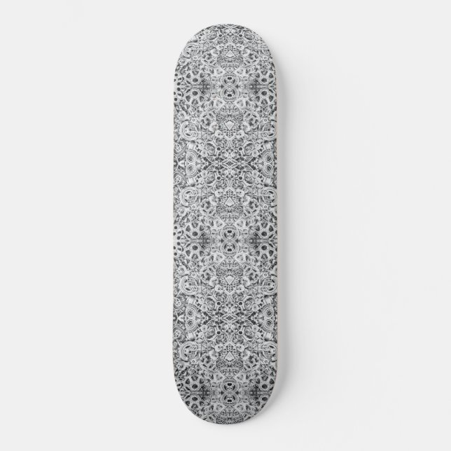 Cogs or Faces Artsy Mechanics Skateboard (Anverso)