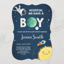 cohete astronauta espacial Baby Shower Invitación 