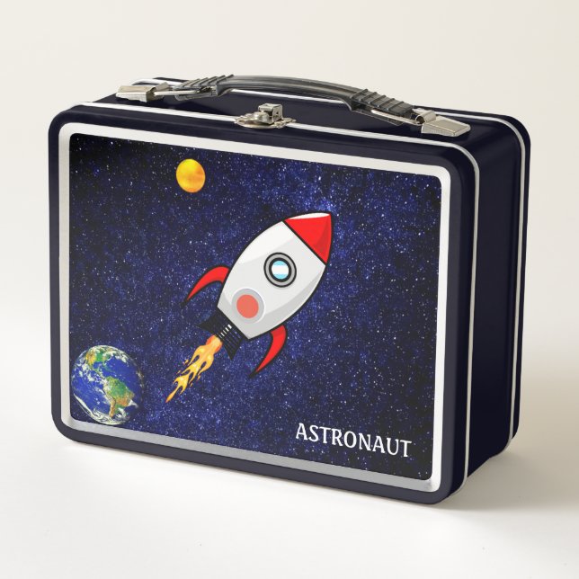 Cohete espacial en la galaxia (Anverso)