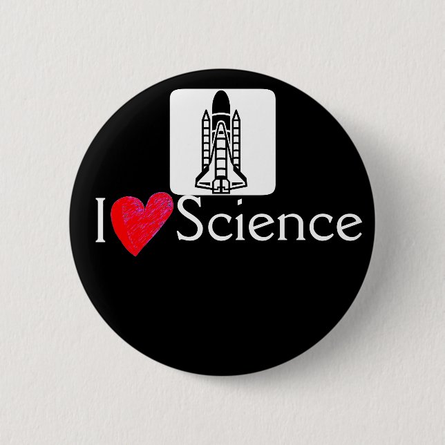 Cohete Me encanta la ciencia Botón (Anverso)