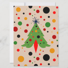 Cohete retro de árbol de Navidad moderno de mediad