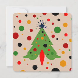 Cohete retro de árbol de Navidad moderno de mediad