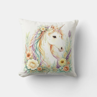 Cohín Almohada de Acuarela Pastel de Unicornio Arc