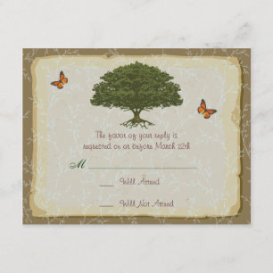 Coincidencia de Boda de árbol de roble RSVP