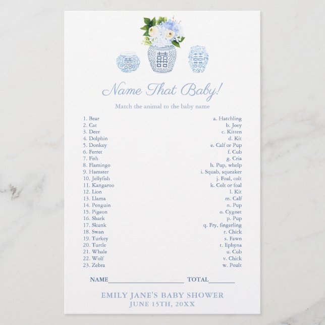 Coincidir con el animal bebé con la tarjeta de jue (Anverso)