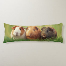 Cojín 3 cerdos de Guinea en hierba