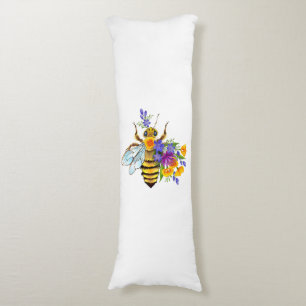 Cojín Abeja de flor con plantas silvestres