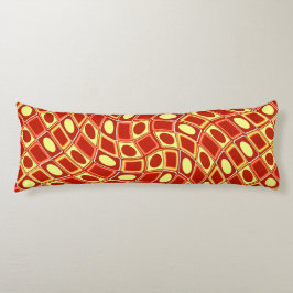 Cojín Abstract geometric swirl retro pattern in red 