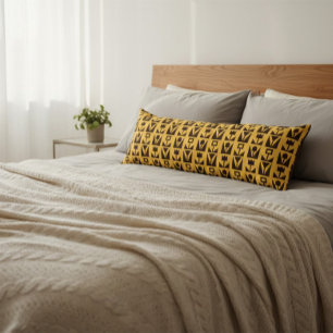 Cojín Abstracto Floral amarilla geométrica