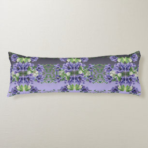 Cojín Acuarela Morado Flor de fondo