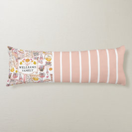 Cojín acuarela otoñal de familia personalizada