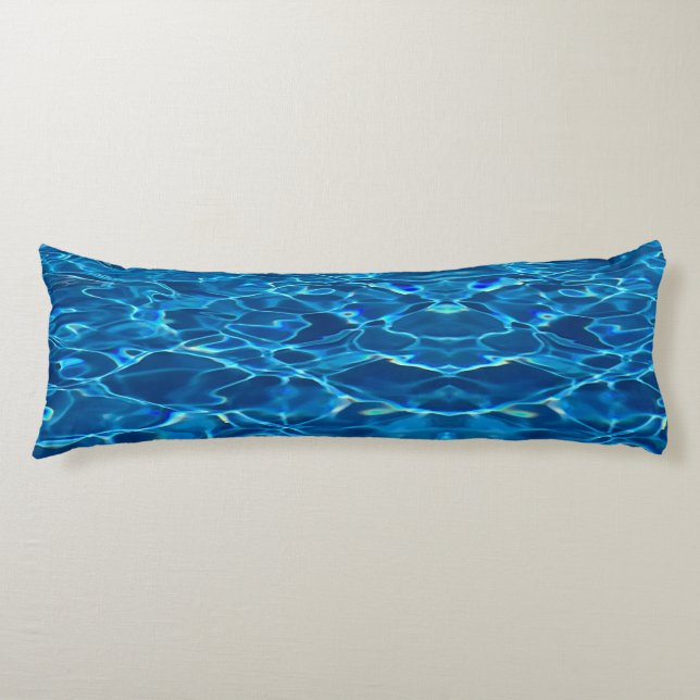 Cojín Agua de la piscina azul oscura (Anverso)