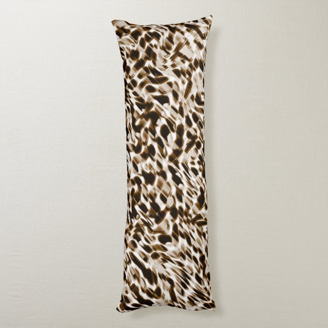 Cojín Agujeros torcidos marrones en movimiento, oscuros  (Atrás (Vertical))