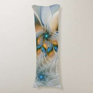 Cojín Alarmante, Abstracta Fantasía Fractal Art Con Azul