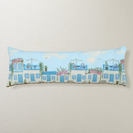 Cojín Aldea mediterránea con estética costera