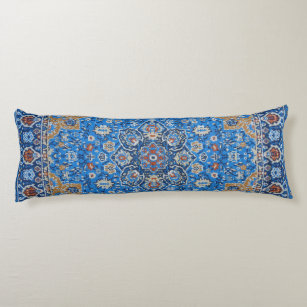 Cojín Alfombra persa oriental azul turca antigua