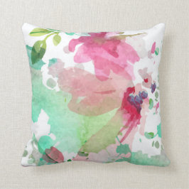 Cojín Almohada Diseño Floral Watercolor