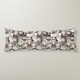 Cojín almohadillas del cuerpo del patrón de hipster