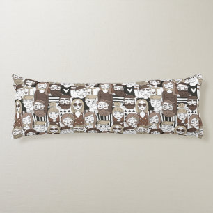 Cojín almohadillas del cuerpo del patrón de hipster