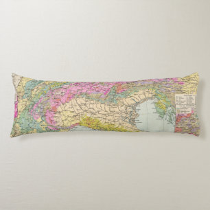 Cojín Alpenlander - mapa del atlas de las montañas