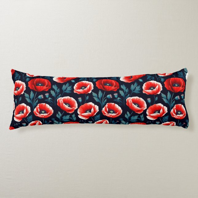 Cojín 🌸 Amapolas Acogedor Estilo Floral para el Hogar � (Anverso)