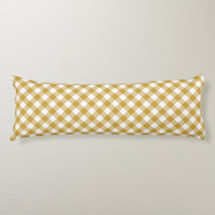 Cojín Amarillo Saffron Mustard Gingham estilo principal