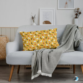 Cojín Amarillo y Naranja Feliz Halloween - Spooky