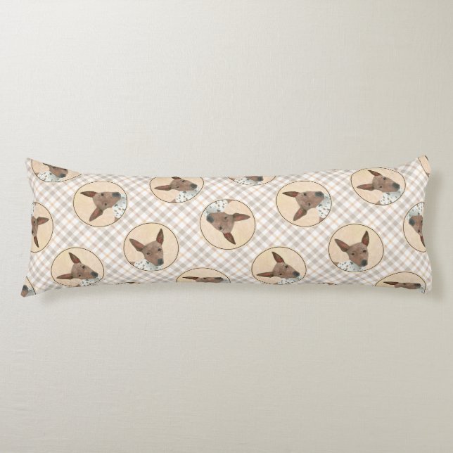 Cojín American Hairless Terrier Tan Pintando Arte De Per (Anverso)