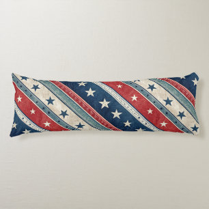 Cojín Americana/Estrellas y Franjas/Almohada Corporal Pa