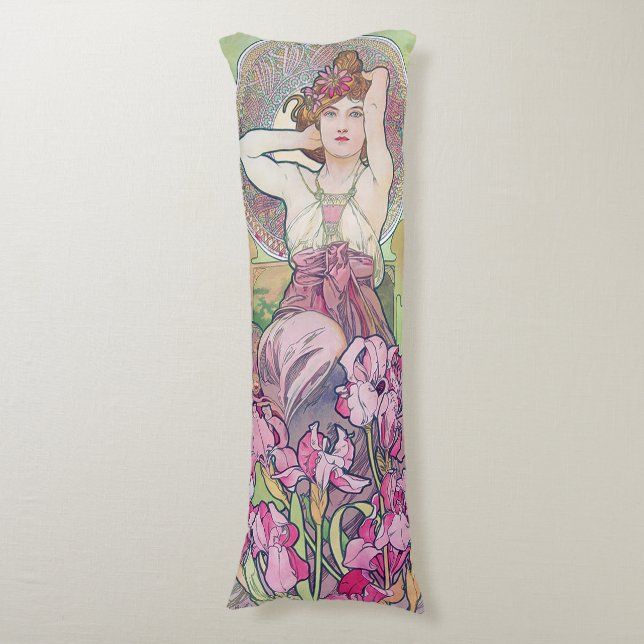 Cojín Amethyst (Cuatro Joyas), Alphonse Mucha (Frente vertical)