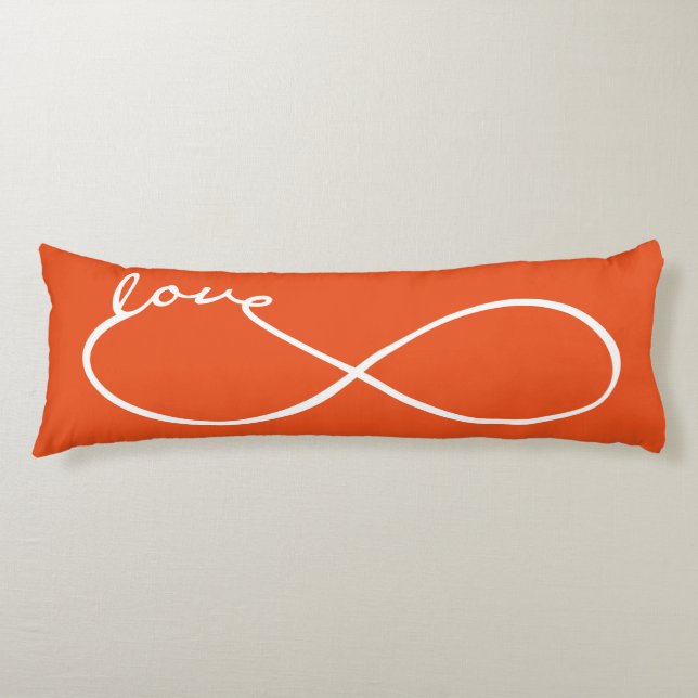 Cojín Amor infinito Lemniscate blanco + tu trasero. (Anverso)