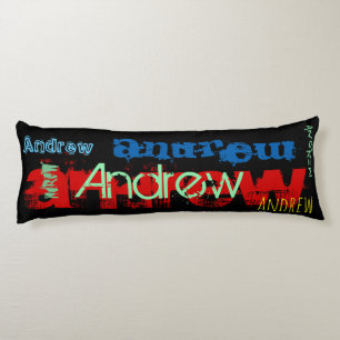 Cojín Andrew Repeating name con 6 letras Body Pillow 2