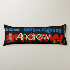 Cojín Andrew Repeating name con 6 letras Body Pillow 2