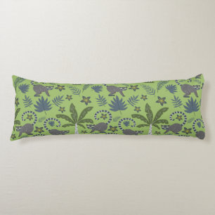 Cojín Animales tropicales sin soldadura patrón verde y g