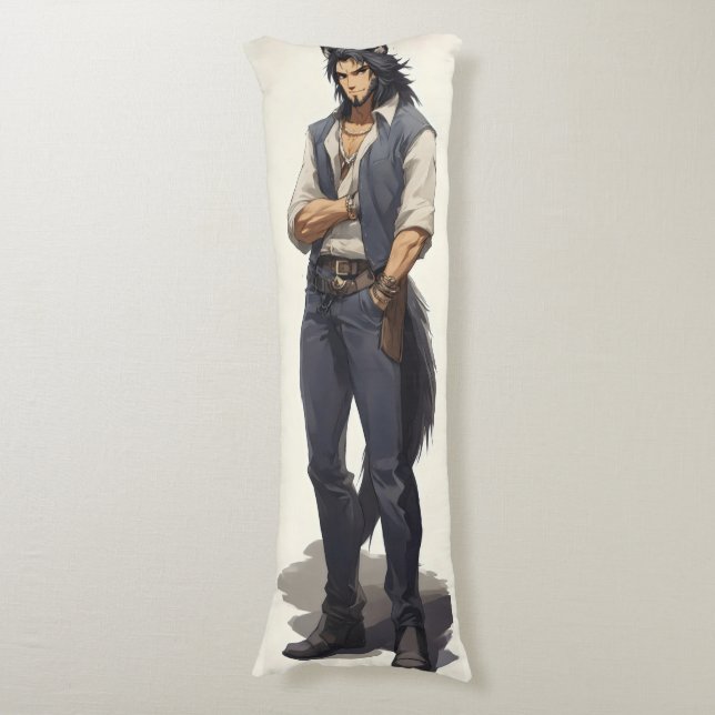 Cojín Anime Wolf Zaddy (Frente vertical)