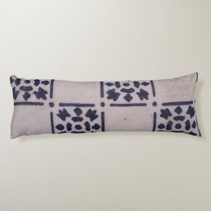 Cojín Antiguo Delft Tile Blue: Patrón de arte holandés c