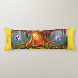 Cojín Árbol mágico de Hadas Sleepy. Personalizado Yellow