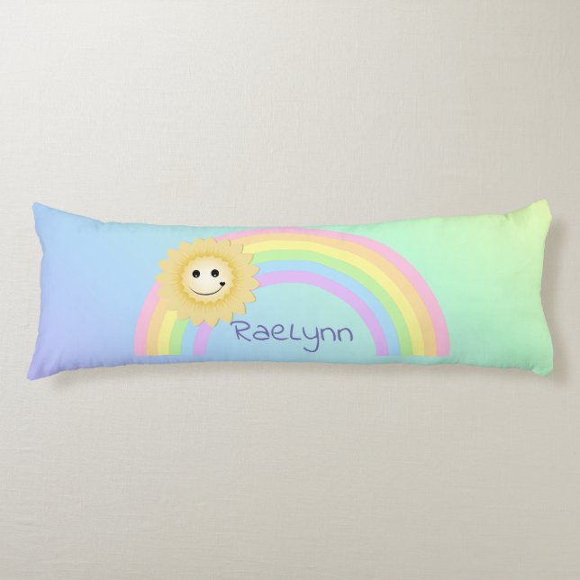 Cojín Arcoiris personalizado (Anverso)