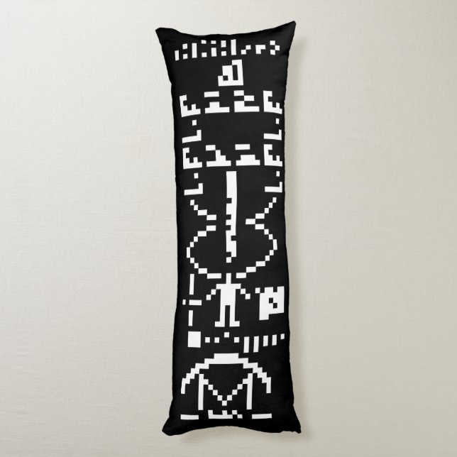 Cojín Arecibo Binary Message 1974 (Atrás (Vertical))