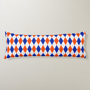 Cojín Argyle naranja y Diamante Azul