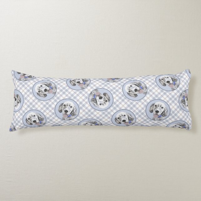 Cojín Arreglo de inglés Blue Belton Pintura Mascota Perr (Anverso)