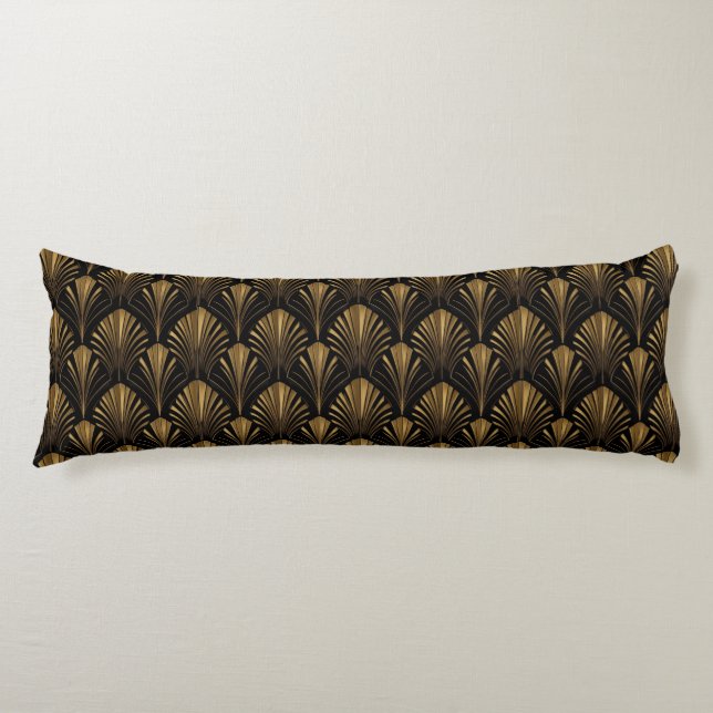 Cojín Art Deco Gold Pattern — Elegant Vintage Geometric  (Anverso)