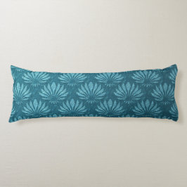 Cojín Art Nouveau,Verde azulado,metálico,art deco, venti