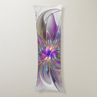 Arte abstracto fractal de flores enérgico y colori