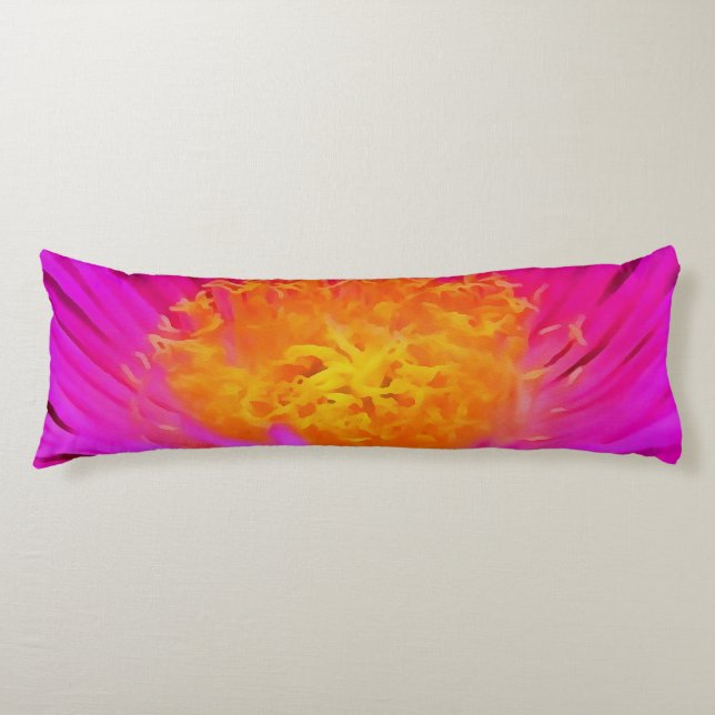 Cojín Arte artístico de flores de aster rosa magenta (Anverso)