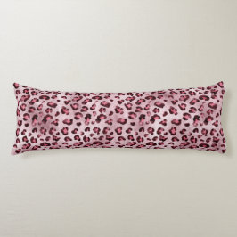 Cojín Arte de estampado de leopardo rosa textura artísti